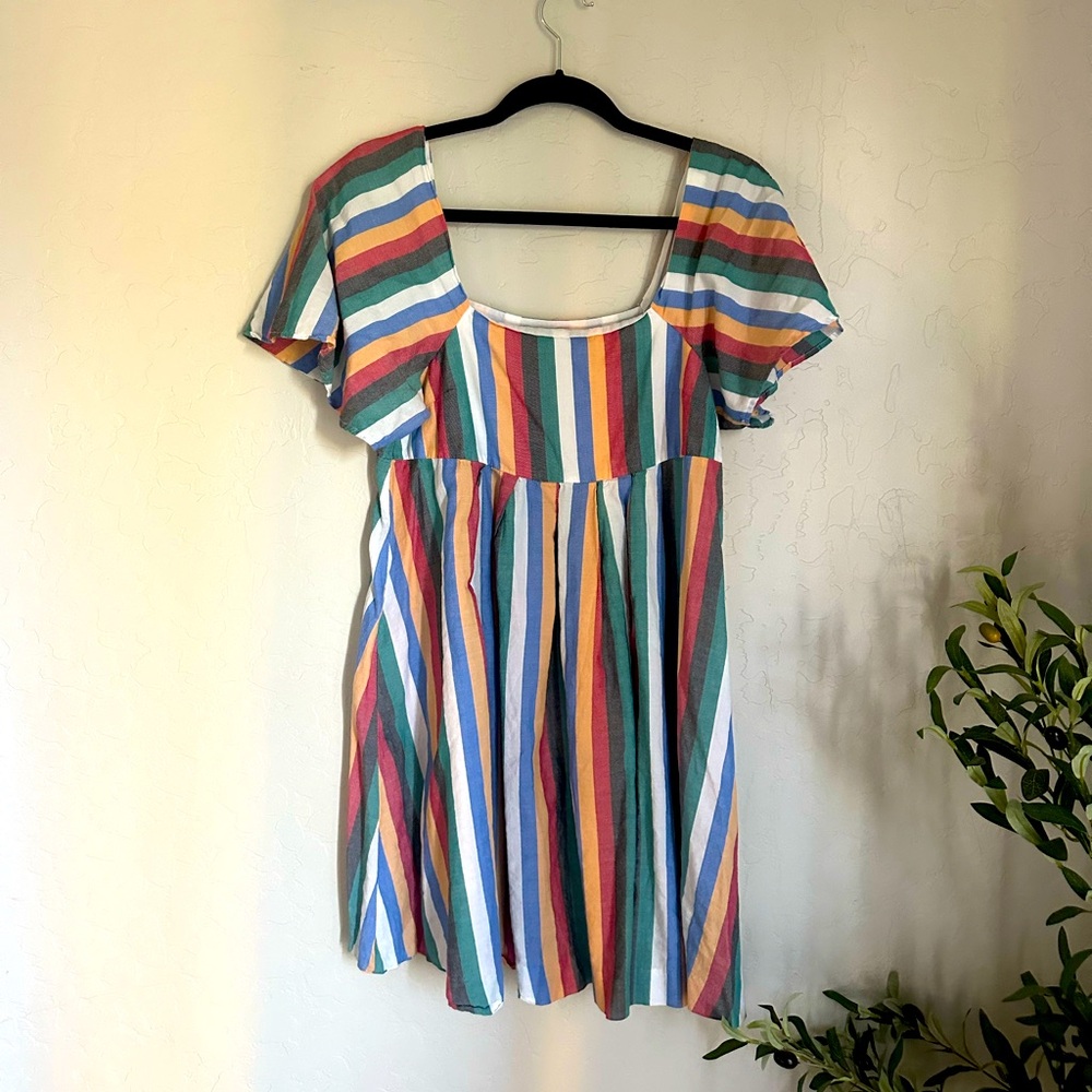Madewell size small striped multi-color dress